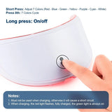 7 Colors Led Facial Mask With Neck Red Light Therapy Mask For Skin Tightening Lifting Anti-aging Bio-Light Beauty Whitening Home