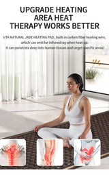 Natural Tourmaline Jade Germanium Stone Far Infrared Heating Massage Cushion for Back Pain Relief (60x190cm)