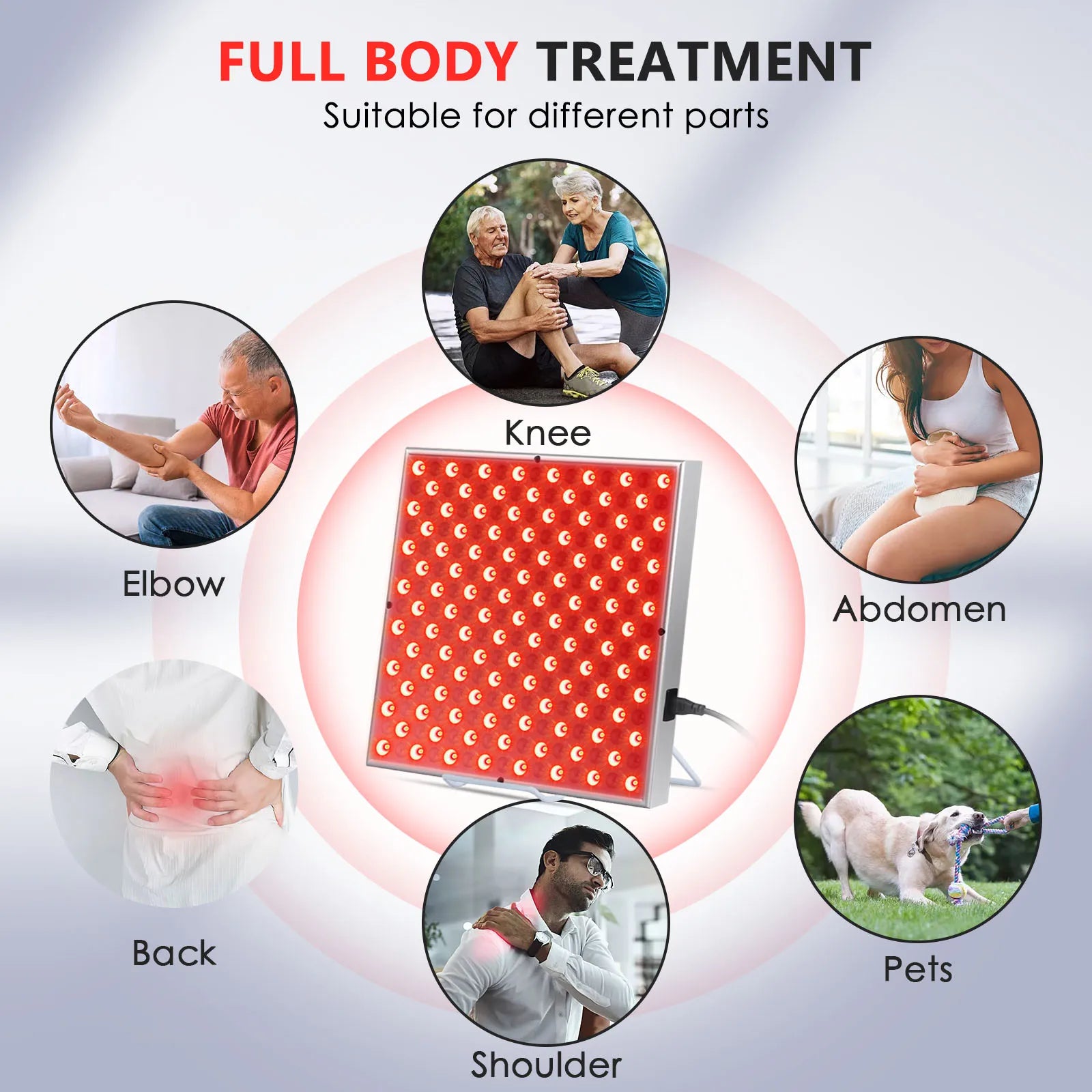 225 LEDs Red Light Therapy Panel, 660nm 850nm Infrared Lamp for Face Anti-Aging & Full Body Muscle Pain Relief (12.2")