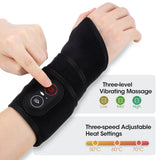 36 LED Red Light Therapy Wrist Wrap, Cordless Heated Vibration Massager for Carpal Tunnel, Arthritis & Joint Pain Relief