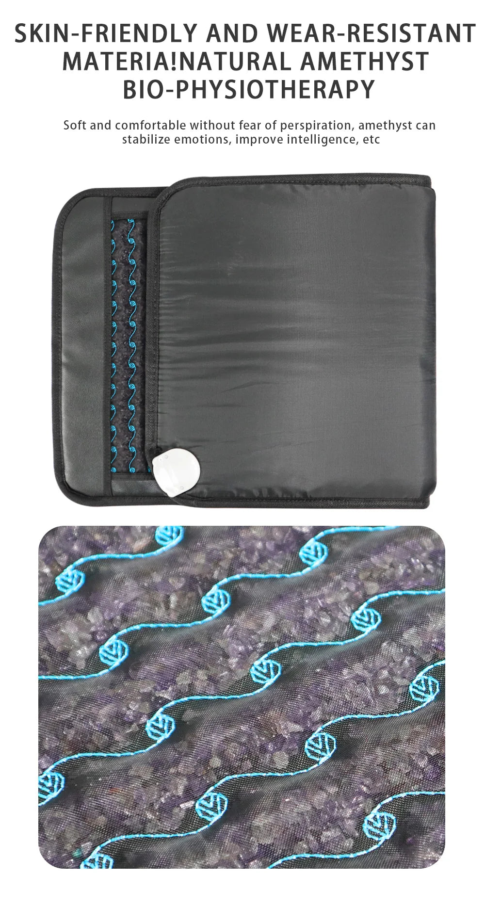 7HW Lumen Lite - Amethyst & Tourmaline PEMF Infrared Heating Pad for Pain Relief, Recovery & Relaxation