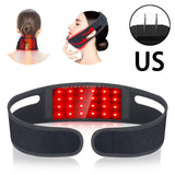 72 LEDs Red Light Therapy Neck Wrap, 660nm 850nm Infrared Chin Lifting Belt for Skin Firming & Neck Pain Relief