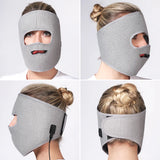 Electric Heated Facial Massager Mask - Red Light Therapy for Jaw Pain, Muscle Stiffness & Stress Relief - Anti-Fatigue Device
