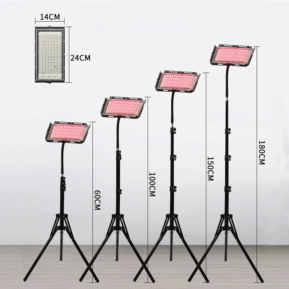 96 LEDs Red Light Therapy Lamp with Adjustable Tripod Stand, 660nm 850nm Infrared Floor Lamp for Body Pain & Skin Care