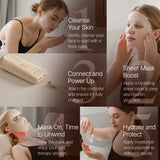 4D LED Light Therapy Facial Mask - Rechargeable Red, Blue, Amber & Near-Infrared - Anti-Aging, Acne & Skin Renewal