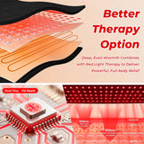 Red Light Therapy Neck & Shoulder Wrap, 660nm 850nm Infrared Shoulder Pad with 5 Heat Levels for Muscle & Joint Pain Relief