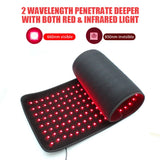 31"x11" Dual Chip Red Light Therapy Pad, 660nm 850nm Infrared LED Mat for Waist Back Shoulder Muscle Pain Relief