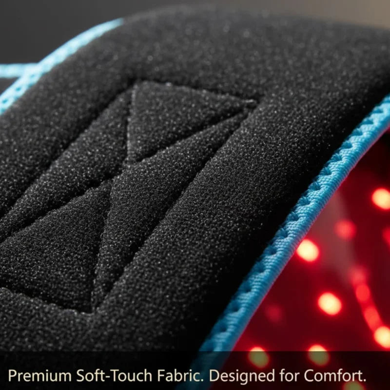 660nm 850nm Red Light Therapy Belt, 3-in-1 Chip Infrared Wrap for Back Shoulder Muscle Pain Relief & Recovery