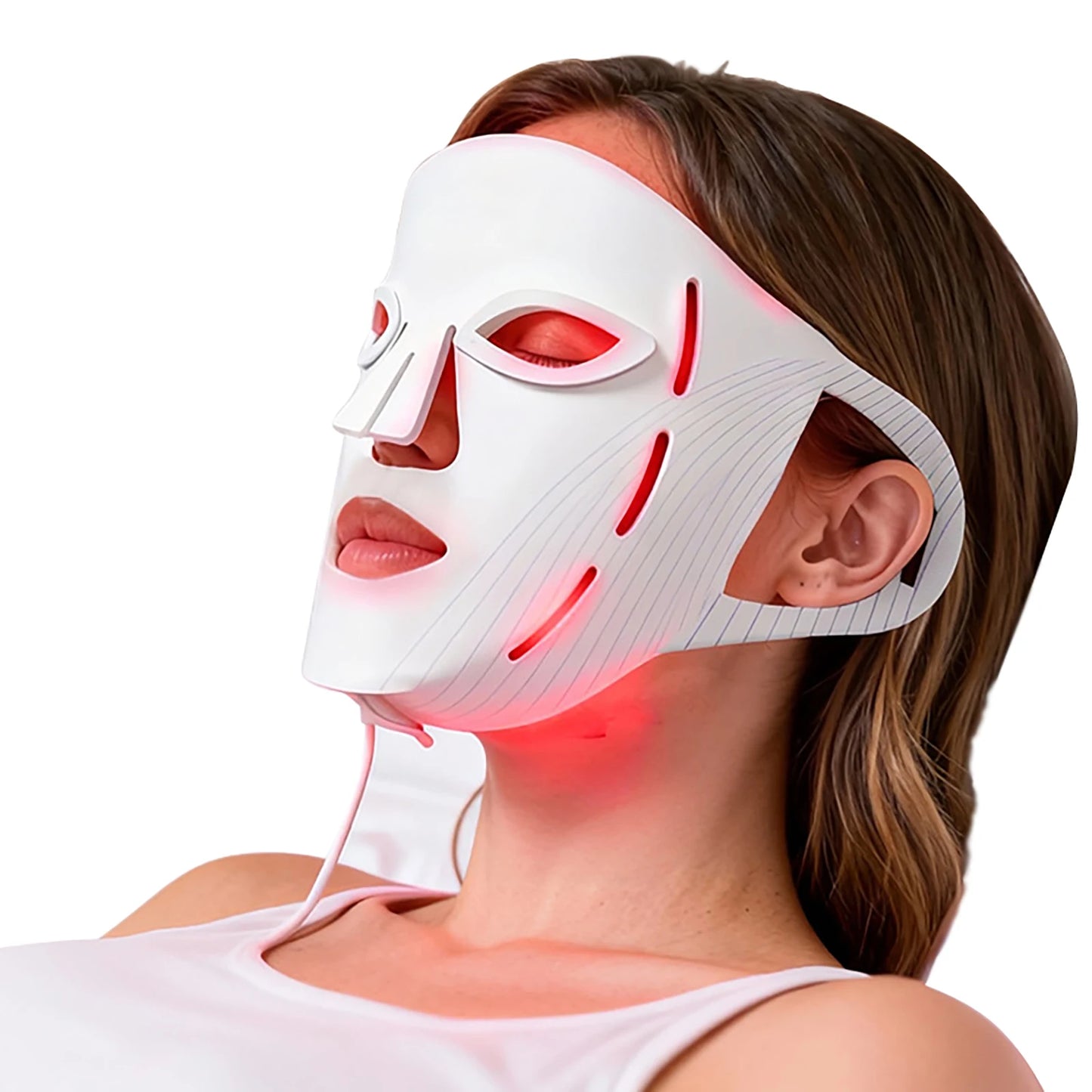 Rechargeable Red Light Therapy Face Mask - 4 Modes, 108 LEDs - Near Infrared Facial Skincare Device for All Skin Types