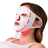 Rechargeable Red Light Therapy Face Mask - 4 Modes, 108 LEDs - Near Infrared Facial Skincare Device for All Skin Types