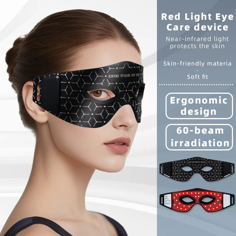 850nm Near-Infrared Red Light Therapy Eye Mask - Treatment for Dark Circles, Puffiness & Wrinkles