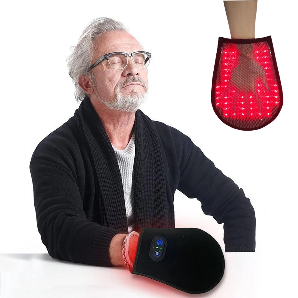 Cordless Red Light Therapy Glove, 660nm 850nm Infrared Hand Wrap for Arthritis, Carpal Tunnel & Finger Joint Pain Relief