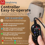 Electric Heated Facial Massager Mask - Red Light Therapy for Jaw Pain, Muscle Stiffness & Stress Relief - Anti-Fatigue Device