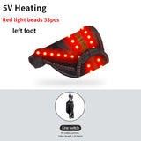 Red Light Therapy Heated Foot Pad with Vibration Massage, 3-Level Infrared Heat Wrap for Foot & Toe Joint Pain Relief