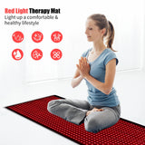 71"x31" Full Body Red Light Therapy Mat, 1280 LEDs 660nm 850nm Infrared Blanket for Pain Relief, Recovery & Wellness