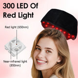 Red Light Therapy Hair Growth Cap, 660nm 850nm Infrared LED Hat with 10Hz 40Hz Pulse Modes for Hair Loss Treatment