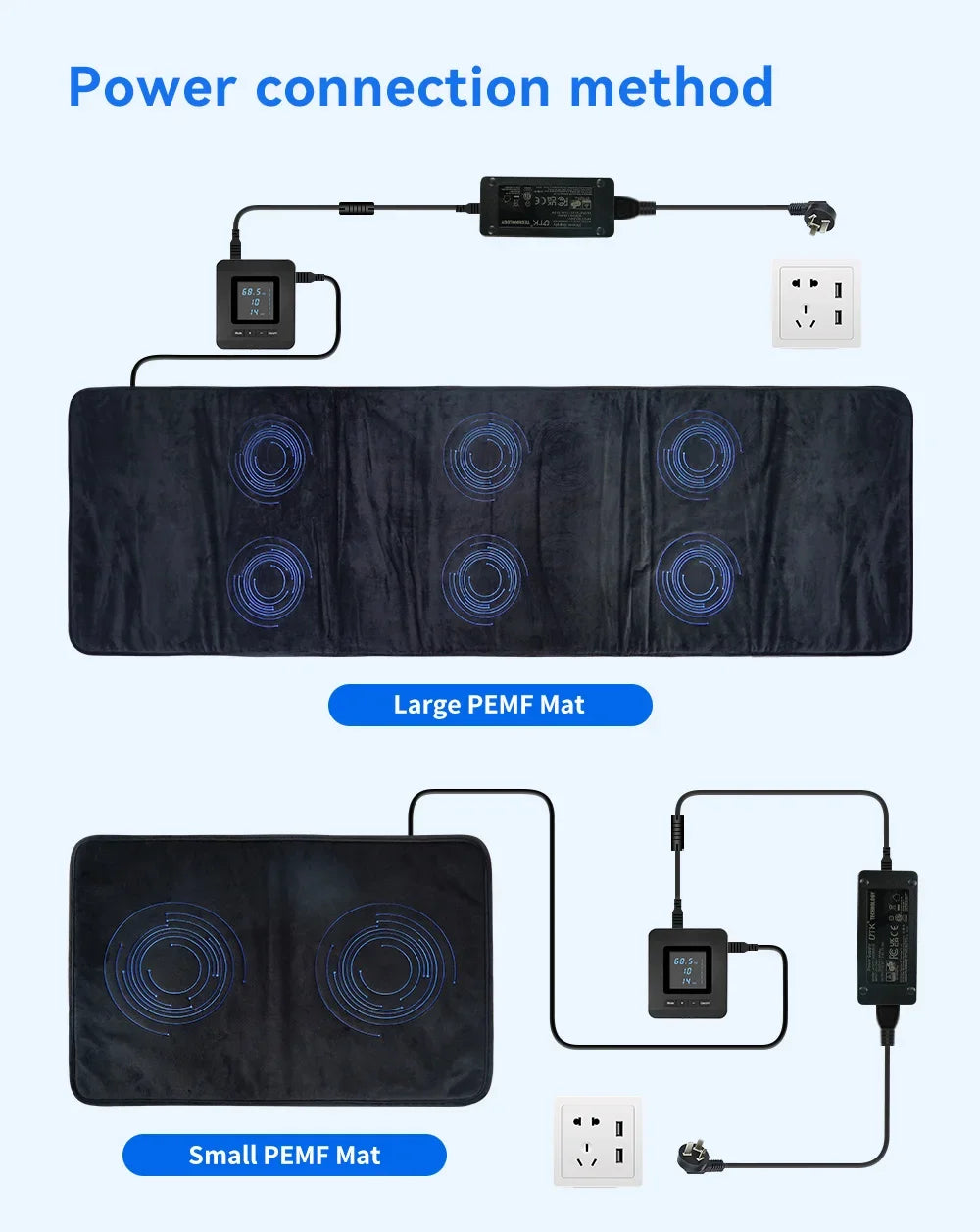 PEMF Magnetic Therapy Mat | Full Body Pain Relief & Sleep Improvement | Adjustable Frequency