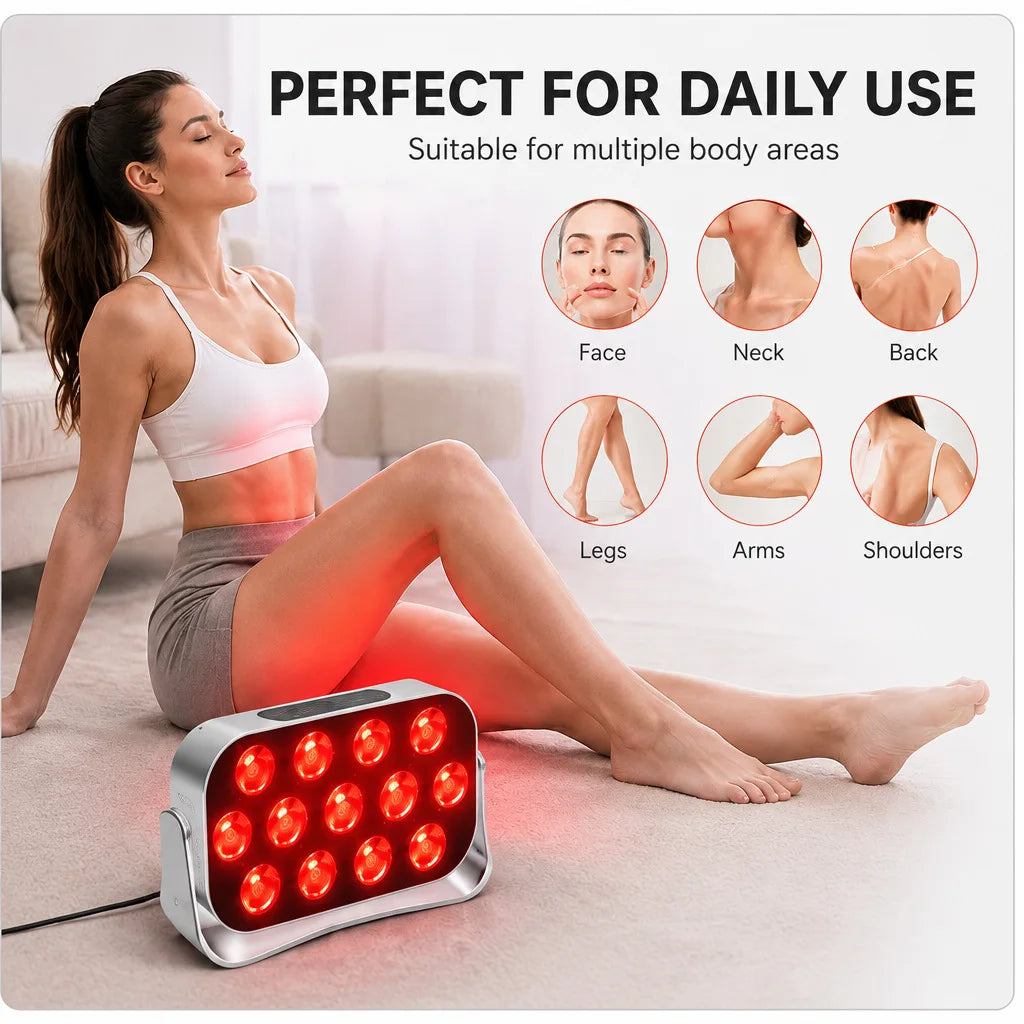 7HW EmberGo Cordless Red Light Panel for Sore Muscles & Skin
