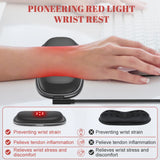 Red Light Therapy Wrist Rest for Mouse & Keyboard, 660nm 850nm Infrared Ergonomic Silicone Pad for Tenosynovitis Relief