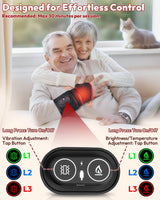 Cordless Red Light Therapy Wrist Wrap, 36 LEDs 660nm 850nm Infrared Heated Massager for Arm Knee Pain Relief (3000mAh)