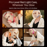4D LED Light Therapy Facial Mask - Rechargeable Red, Blue, Amber & Near-Infrared - Anti-Aging, Acne & Skin Renewal