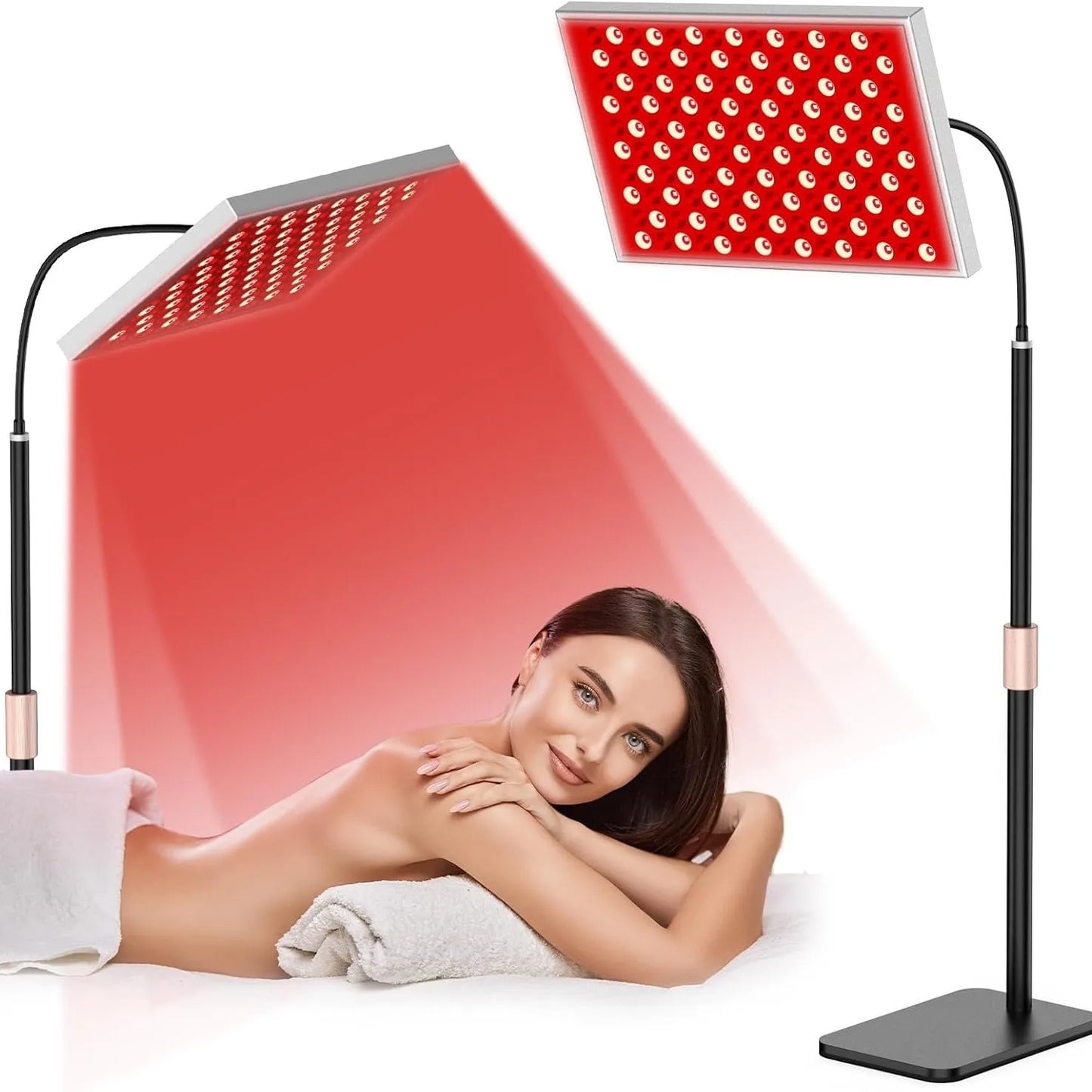 225 LEDs Red Light Therapy Panel, 660nm 850nm Infrared Lamp for Body Pain Relief, Weight Loss & Anti-Aging Skin Care