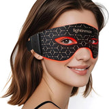 Red Light Therapy Eye Mask (630NM 850NM LED) - 5 Modes Massager for Eye Bags, Dark Circles, Puffiness & Fine Lines