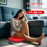 3-in-1 Red Light Therapy Pad, 128 LEDs Infrared Heat Cushion for Foot Waist & Hip Pain Relief, Cordless & Rechargeable