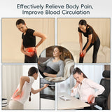 PEMF Infrared Waist Wrap Belt 24x140cm | Amethyst & 8 Crystal Gemstones | 54-LED Red Light 660nm/850nm | Heating Back Massage Belt