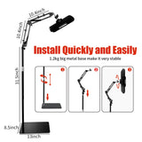 660nm 850nm Red Light Therapy Lamp for Face & Body, Infrared Panel with Stand & Timer for Skin Care & Pain Relief