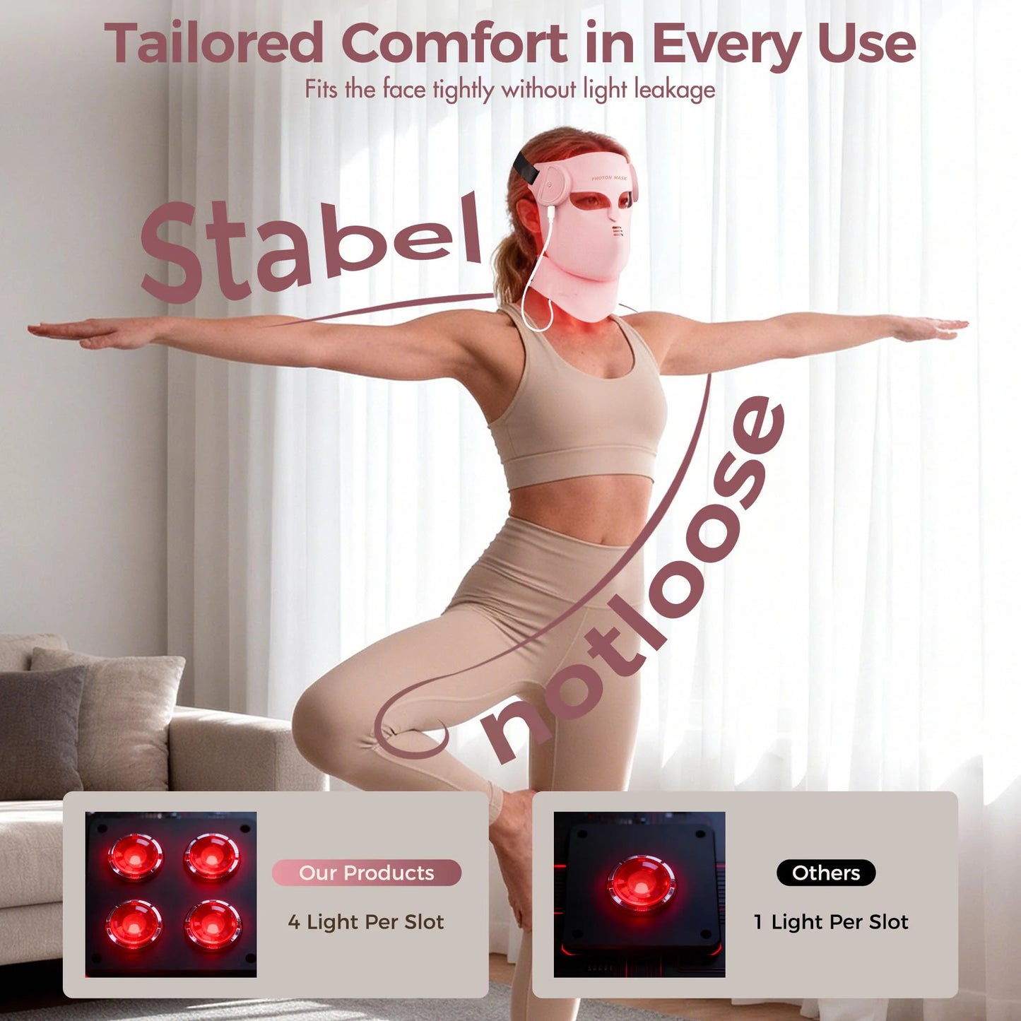Portable 8-Color LED & Red Light Infrared Therapy Silicone Face Mask - Anti-Aging, Acne & Wrinkle Reduction for Facial Care