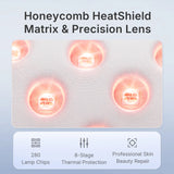 Wireless Red Light Therapy Mask - 850nm Near-Infrared & 4-Color LED Face Mask - 3000mAh Rechargeable 3D Beauty Device