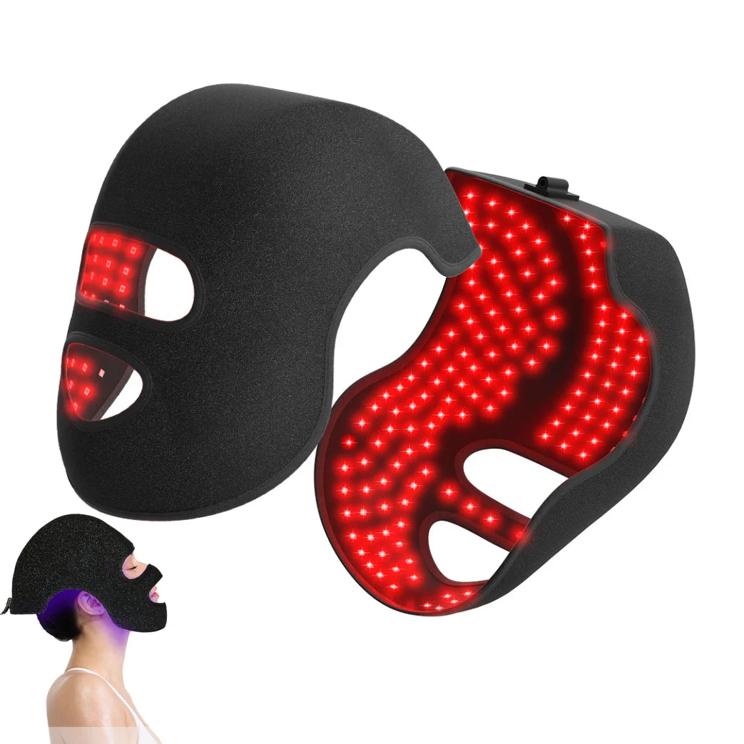 4-Color LED Therapy Hat & Face Mask - Red Light 660nm 850nm for Hair Growth & Skin Rejuvenation