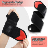 36 LED Red Light Therapy Wrist Wrap, Cordless Heated Vibration Massager for Carpal Tunnel, Arthritis & Joint Pain Relief
