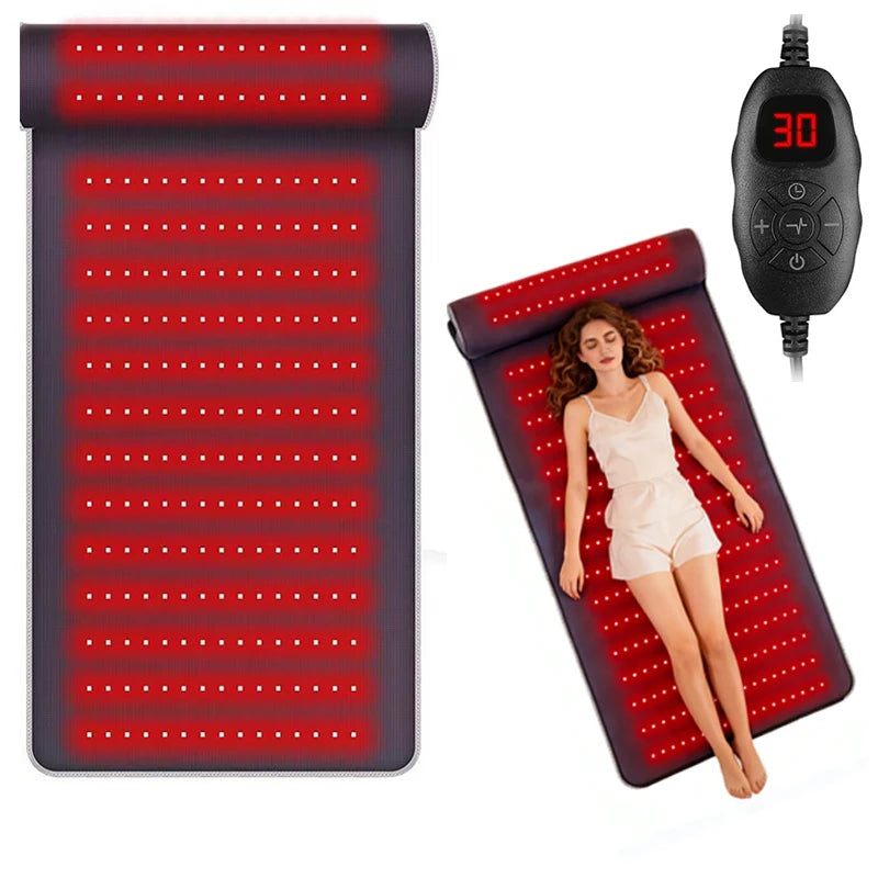 Infrared Light LED Healthcare Belt | 3D Neck Support & Red Light Heating Massage Pad for Full Body Relief