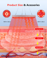 225 LEDs Red Light Therapy Panel, 660nm 850nm Infrared Light Therapy Device for Facial Anti-Aging & Body Pain Relief