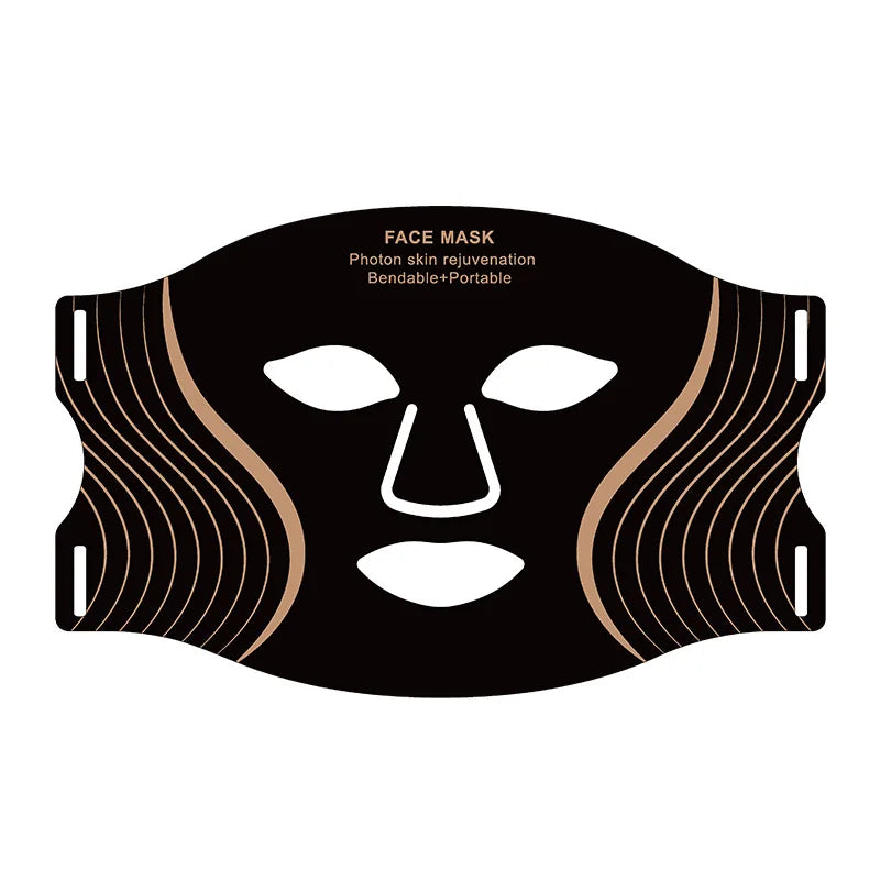 7 Color Silicone LED Face Mask, 309 LEDs Red Light Therapy Device for Anti-Aging, Skin Rejuvenation & Wrinkle Removal