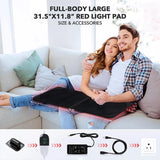 360 LEDs Red Light Therapy Pad, 660nm 850nm Infrared Mat with 10Hz 40Hz Pulse for Back Waist Shoulder Muscle Pain Relief