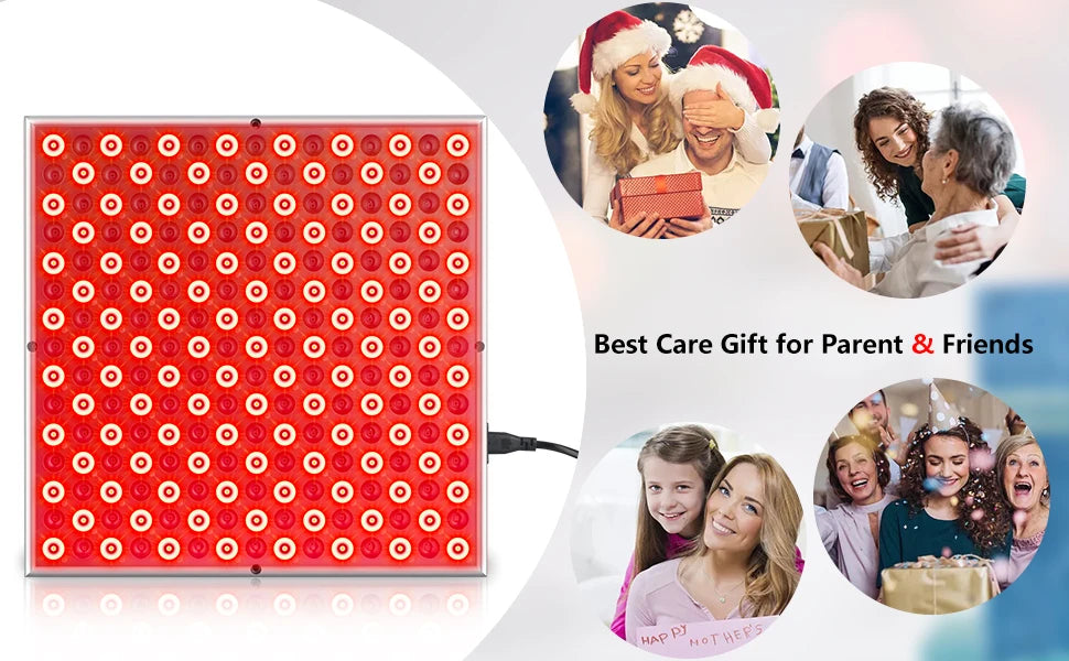 225 LEDs Red Light Therapy Panel, 660nm 850nm Infrared Lamp for Face Anti-Aging & Full Body Muscle Pain Relief (12.2")