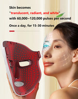7-Color LED Light Therapy Face Mask - Red & Infrared Facial Skin Care Device - Cordless & Rechargeable for Home Use