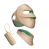 Infrared LED Face & Neck Mask - 676 Beams Red & Green Light Therapy for Dark Spots & Anti-Aging