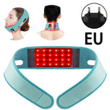 72 LEDs Red Light Therapy Neck Wrap, 660nm 850nm Infrared Chin Lifting Belt for Skin Firming & Neck Pain Relief