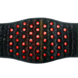 PEMF Infrared Waist Wrap Belt 24x140cm | Amethyst & 8 Crystal Gemstones | 54-LED Red Light 660nm/850nm | Heating Back Massage Belt