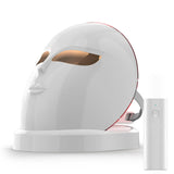 Wireless 3-Color LED Light Therapy Face Mask - Anti-Aging, Acne Treatment & Skin Brightening Device - 1200 Lamp Beads for Home Use