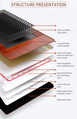 Jade & Tourmaline Far Infrared Heating Mat - Hot Stone & Negative Ion Therapy for Back Pain & Body Relax
