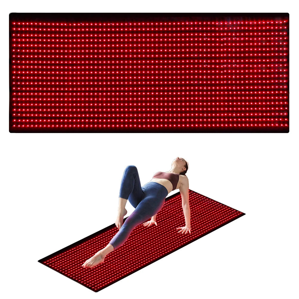 71"x31" Full Body Red Light Therapy Mat, 1280 LEDs 660nm 850nm Infrared Blanket for Pain Relief, Recovery & Wellness
