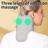 Red Light Therapy Neck Massager, Heated Vibration Wrap for Cervical Spine Pain Relief, Stiff Neck & Tension Support