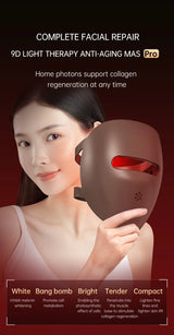 320 LED 4-Color Red Light Therapy Mask - 3D Silicone Face & Neck Skin Rejuvenation Set