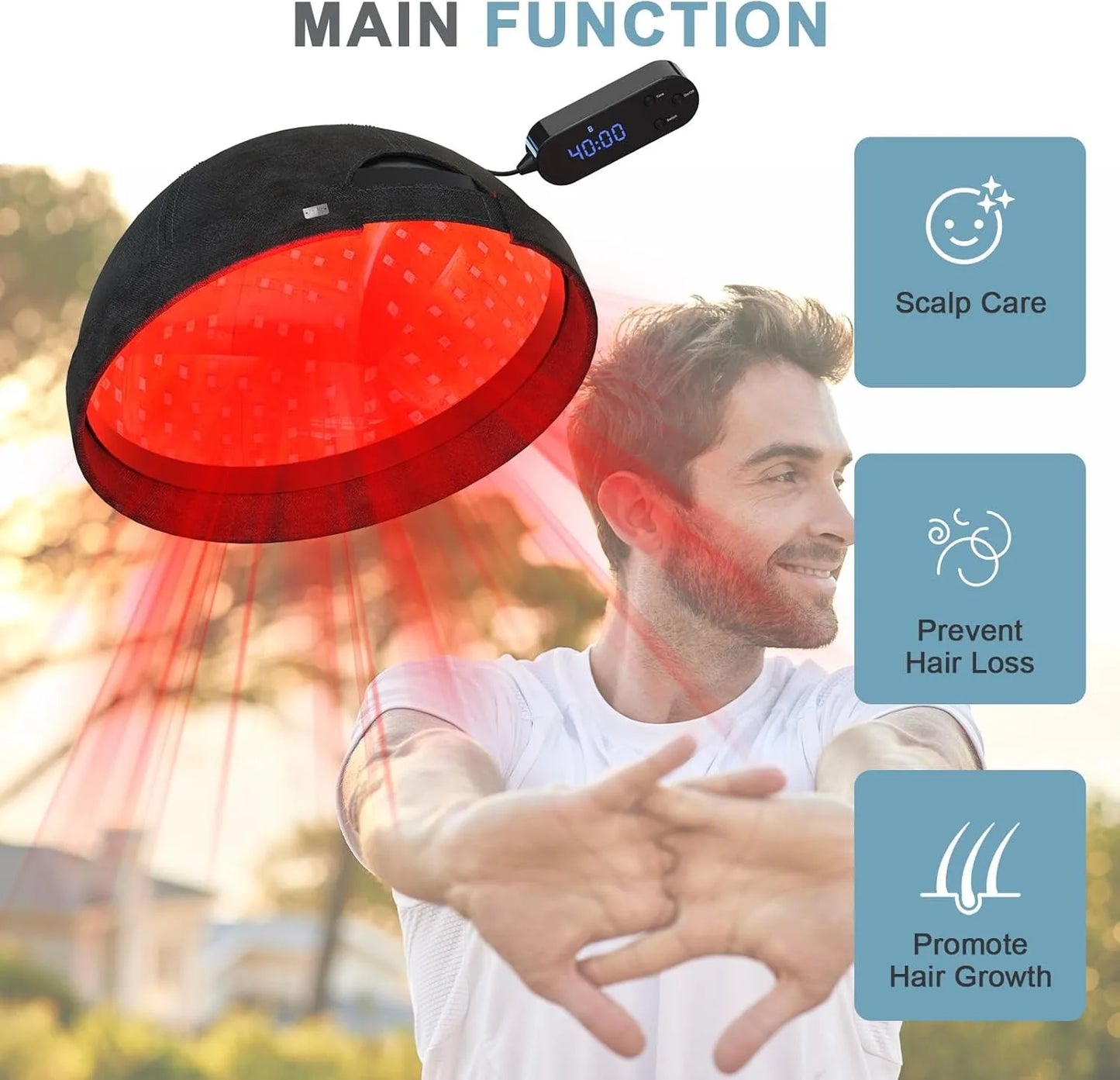 236 Diodes LED Hair Growth Cap | Red & Blue Light for Scalp & Hair Appearance