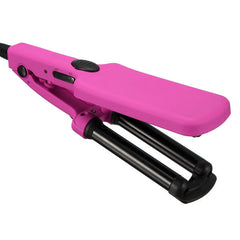 200V Professional 3 Barrel Curling Iron - Wavy Hair Styling Curler for Salon Use